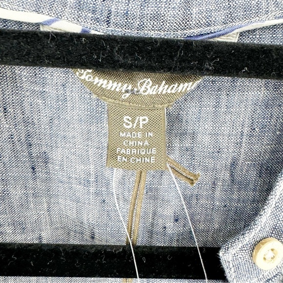 ✅ NWT TOMMY BAHAMA 100% LINEN OMBRE SLEEVELESS BUTTON FRONT DRESS SIZE SMALL - Picture 2 of 13